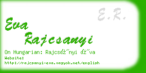 eva rajcsanyi business card